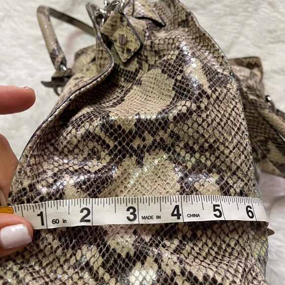 MICHAEL KORS rare snakeskin tote shoulder bag large - Picture 12 of 13